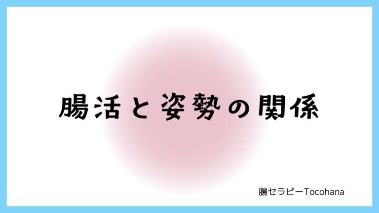 腸活と姿勢の関係
